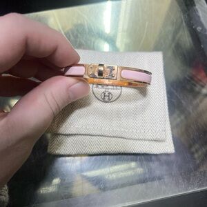 Hermes Mini Clic Kelly Enamel Bracelet